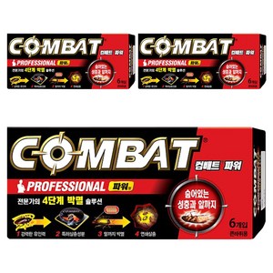 컴배트 파워 부착형 살충제 큰바퀴용 6개입, 3개