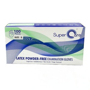 슈퍼케어 진료용 라텍스 장갑, S, 1개
