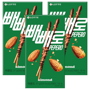 빼빼로 아몬드, 37g, 3개