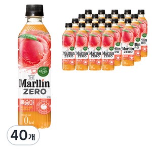자연은 더말린 제로 복숭아 음료, 500ml, 40개