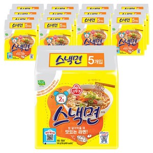 오뚜기 스낵면 108g, 75개, (5개입 X 15개)