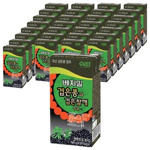 베지밀 검은콩과 검은참깨 두유, 190ml, 64개