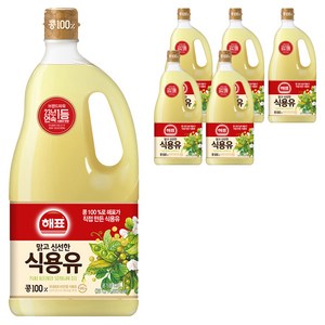 해표 콩기름 식용유, 1.8L, 6개