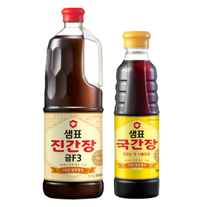 샘표 진간장 금F3 1.7L + 국간장 500ml, 500ml, 1세트