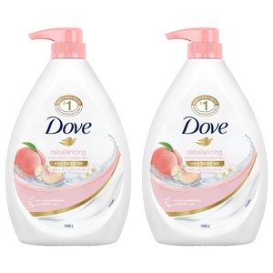 도브 화이트피치 리밸런싱 바디워시, 1kg, 2개