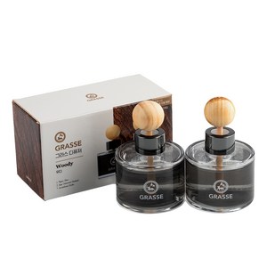 불스원 그라스 디퓨저 95ml, 우디, 2개