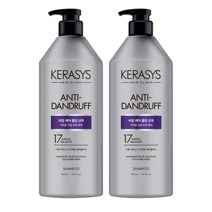 케라시스 두피 비듬케어 쿨링 단백질 샴푸, 980ml, 2개