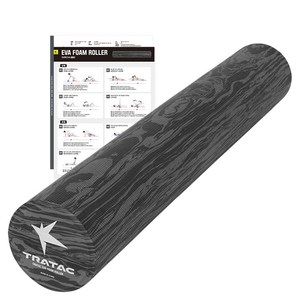 트라택 EVA 폼롤러 원형 + 운동법 매뉴얼 + 포스터, 무드나잇그레이, 91cm, 1개