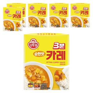 오뚜기3분 카레 순한맛, 200g, 6개