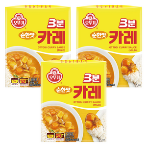 오뚜기3분 카레 순한맛, 200g, 3개