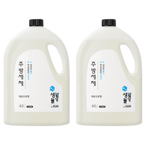 크리오 생활물가 주방세제 레몬민트향, 4.2L, 2개