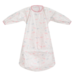 베이비클로 자기주도 이유식 턱받이 긴팔 지퍼형, 고래핑크, 1개입, 1개