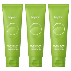 [비건뷰티] 비플레인 녹두 약산성 클렌징폼, 80ml, 3개