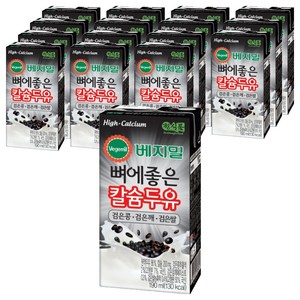 베지밀 뼈에좋은 칼슘두유 검은콩 깨 쌀, 190ml, 16개