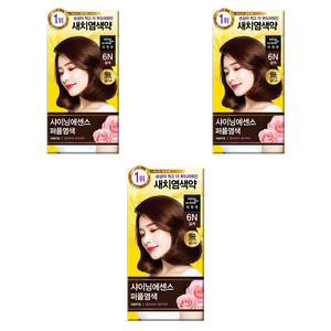 미쟝센 샤이닝 에센스 새치전용 염색제, 6N 갈색, 3개
