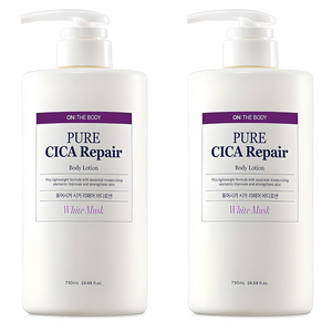 온더바디 퓨어시카 바디로션 화이트머스크향, 730ml, 2개