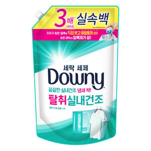 다우니 세탁세제 탈취실내건조 자스민향 액상세제 리필, 1.4L, 1개