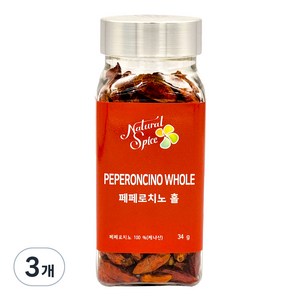 내츄럴스파이스 페페로치노 홀 향신료, 34g, 3개