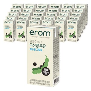 이롬 황성주 박사의 국산콩 두유 검은콩 고칼슘, 190ml, 48개