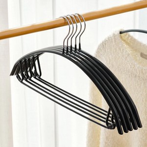 살림의기술 어깨뿔방지 논슬립 스틸 옷걸이, 블랙, 40개