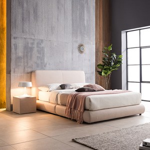 삼익가구 레노바 라운드 가죽 침대 프레임 + 본넬 매트리스 세트 방문설치