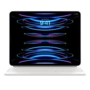 Apple 정품 매직 키보드 iPad Pro 12.9 6세대/ Air 13 M2 호환용, 화이트, 한국어