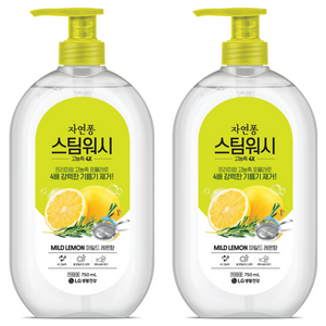 자연퐁 스팀워시 4X 주방세제 레몬향, 750ml, 2개
