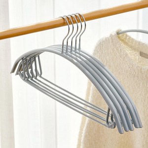 살림의기술 어깨뿔방지 논슬립 스틸 옷걸이, 그레이, 50개