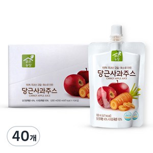 맑은농장 당근사과주스, 100ml, 40개