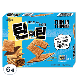 하늘처럼 틴인틴 비스켓 9p, 200g, 6개