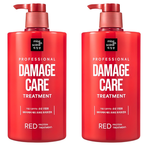 미쟝센 데미지케어 레드 프로틴 대용량 트리트먼트 손상 모발용, 1L, 2개