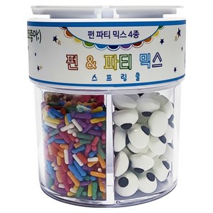 초코좋아 스프링클 펀 앤 파티 믹스 4종, 60g, 1개