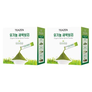 티젠 유기농 새싹보리 분말스틱, 60g, 2개