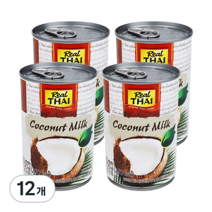리얼타이 코코넛밀크, 400ml, 12개