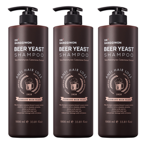 닥터방기원 맥주 효모 탈모증상 완화 샴푸, 1L, 3개