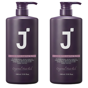 제이숲 실크 케라틴 헤어팩 트리트먼트 피오니향, 1L, 2개