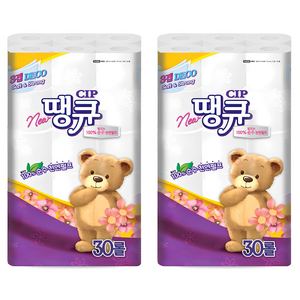 땡큐 3겹 천연펄프 롤화장지