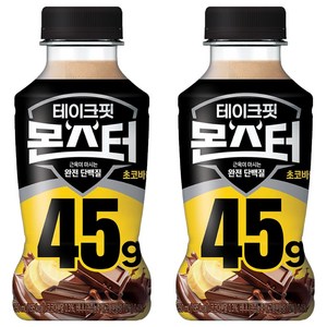 테이크핏 몬스터 초코바나나 근육이 마시는 완전 단백질, 350ml, 2개