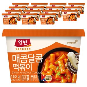 떡볶이의신 매콤달콤 컵떡볶이, 160g, 16개