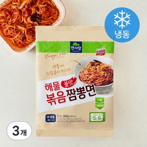 면사랑 볶음짬뽕면 1인분 (냉동), 368g, 3개