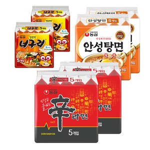농심 신라면 120g 10p + 안성탕면 125g 10p + 너구리 120g 10p