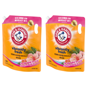 암앤해머 트로피컬 파라다이스 일반 드럼 액상세제 리필, 1.8L, 2개