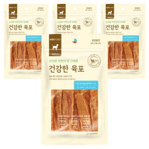 굿데이 강아지 건강한 육포, 건조 닭가슴살 슬라..., 100g, 4개