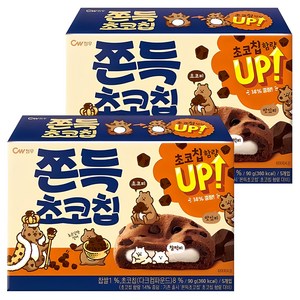 청우식품 쫀득 초코칩, 90g, 2개