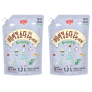 트리오 베이킹소다 담은 퓨어허브향 주방세제, 1.2L, 2개