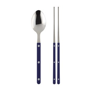 메종오브제 파르베 1인 수저 세트, 네이비, 디너 스푼 + 젓가..., 1세트