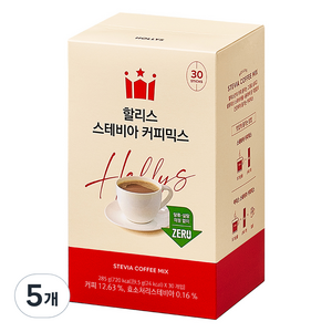 할리스 스테비아 커피믹스, 30개입, 9.5g, 5개