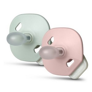 마더케이 실리콘 폴딩 쪽쪽이+케이스 1단계, 0개월부터, 핑크야광 + 민트야..., 1개