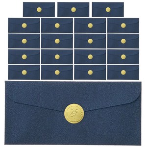 스토리 샤이니 펄 킹스블루 용돈봉투 + 스티커 세트, 블루(봉투), 골드..., 20개