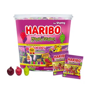 하리보 해피 그레이프 젤리 40개입, 1kg, 1개